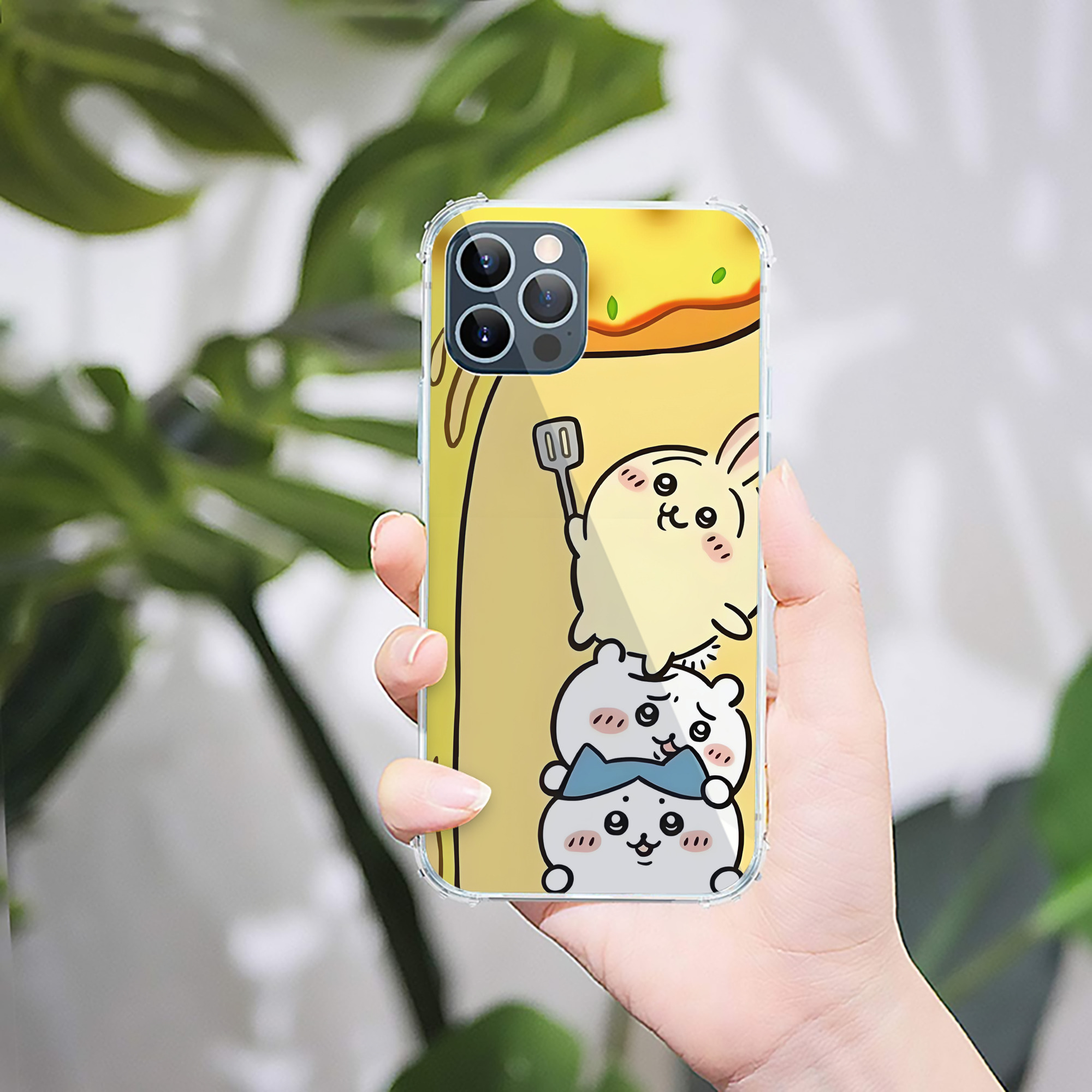 （画像用） ちいかわ Chii-kawa 【iPhone 12シリーズ対応】透明スマホケース（クリアソフトケース）